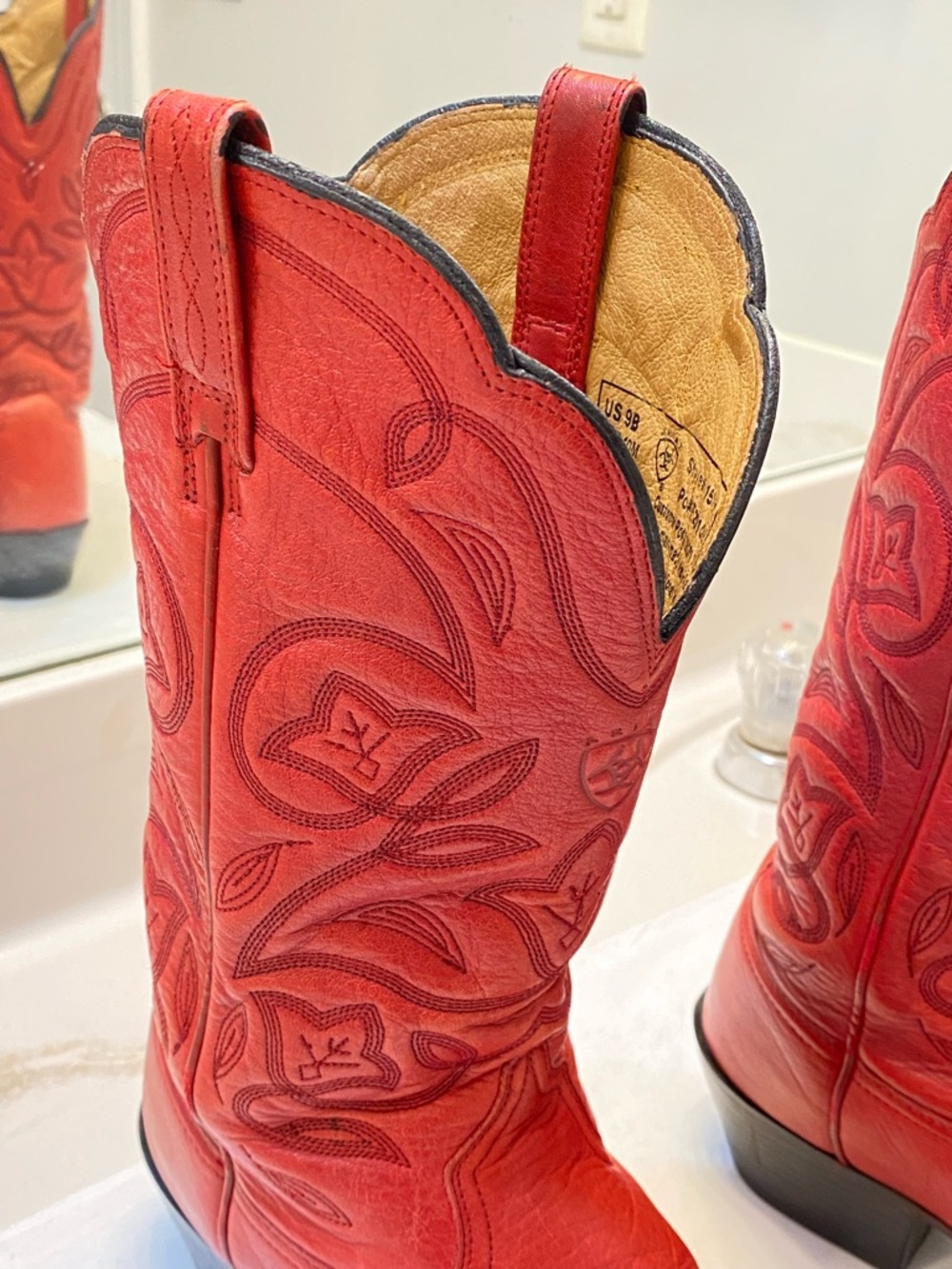 ARIAT Women Heritage Cowboy Boot Size 9B good condition clean interior/bottom - Picture 3 of 12